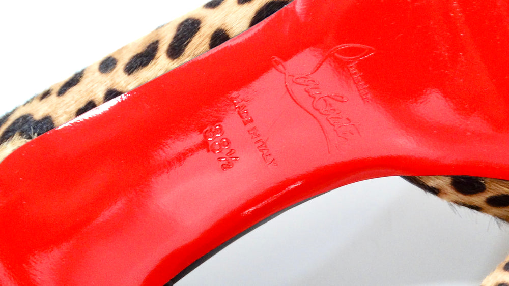 Christian Louboutin Culturella 70mm Pony Hair Leopard Studded Pumps