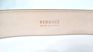 Versace Medusa Light Purple Monochrome Leather Belt