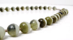 Two-Tone Jade & Sterling Silver Beaded Necklace