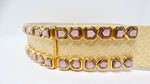 Vintage Judith Leiber Snakeskin Waist Belt With Pink Rhinestone Embellishments