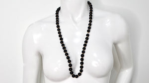 Black Onyx & 14k Yellow Gold Beaded Necklace