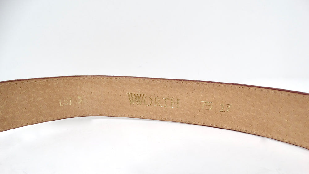 Vintage Worth Spotted Pony Hair Leather Belt