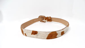 Vintage Worth Spotted Pony Hair Leather Belt
