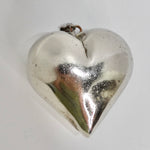 Giant 1970s Silver 925 Heart Pendent