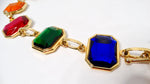 1980s Chain Link Multicolor Jewel-Tone Belt