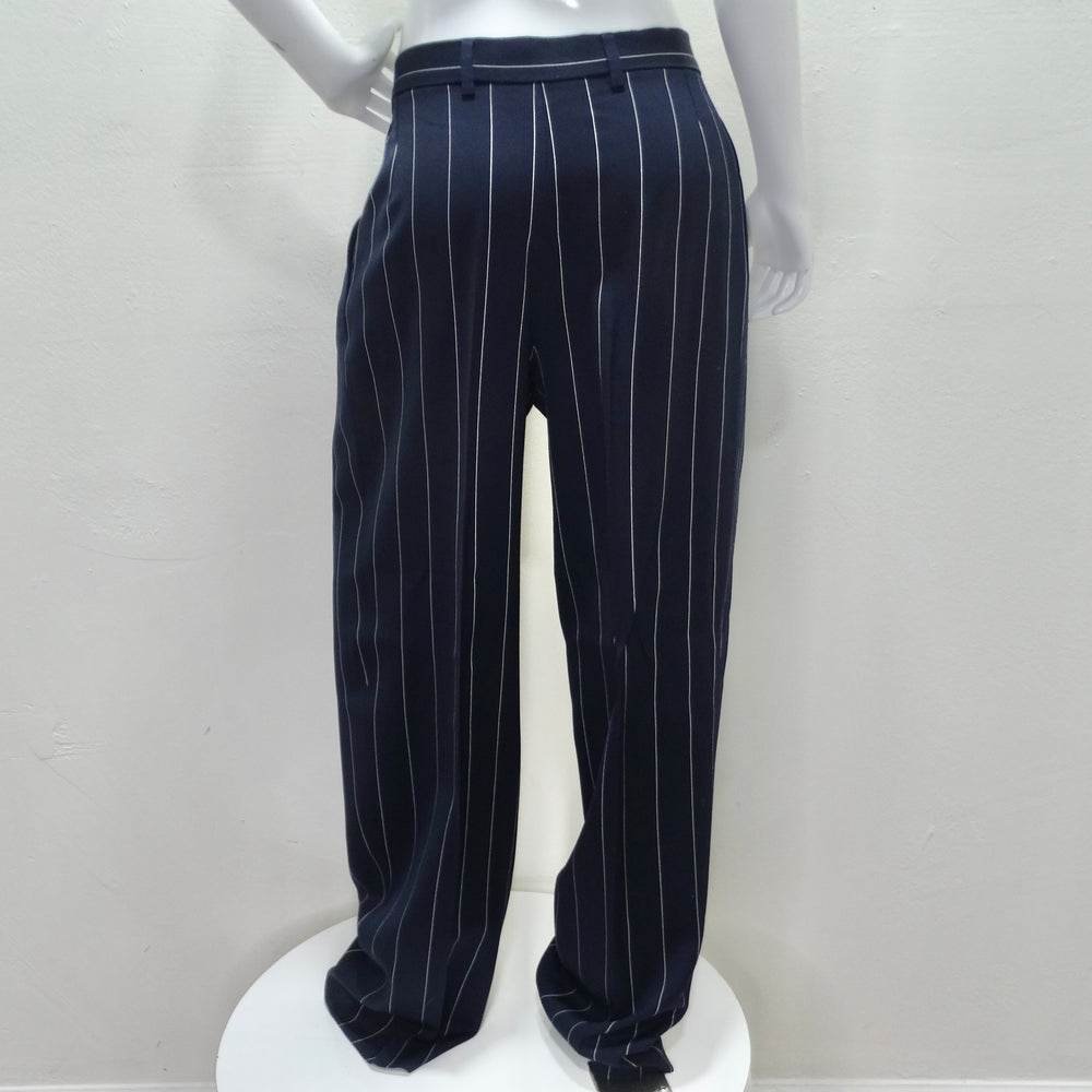 Christian Dior 1990s Navy Pinstripe Suit