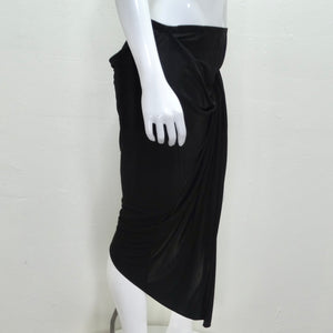 Mugler Black Draped Skirt