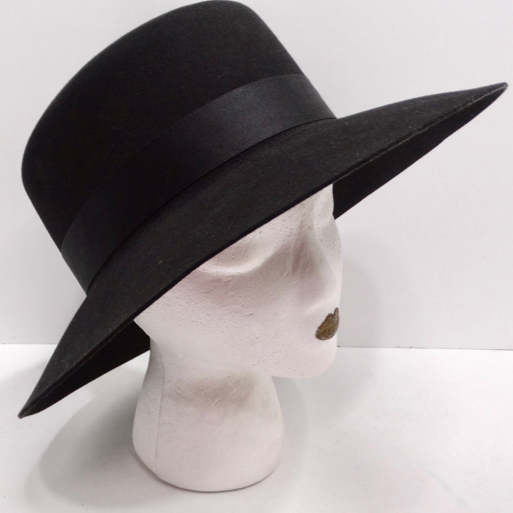 Chanel Black Rabbit Fur CC Hat