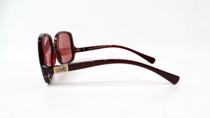 Y2K Chanel Red Oversized Round Tinted Sunglasses