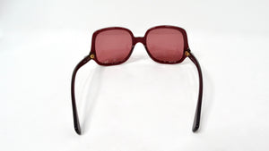 Y2K Chanel Red Oversized Round Tinted Sunglasses