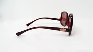 Y2K Chanel Red Oversized Round Tinted Sunglasses