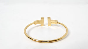 Tiffany & Co 18k Gold T Wire Bracelet