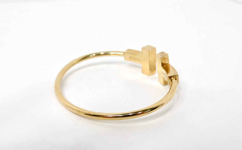 Tiffany & Co 18k Gold T Wire Bracelet