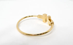Tiffany & Co 18k Gold T Wire Bracelet
