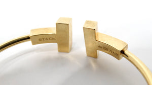 Tiffany & Co 18k Gold T Wire Bracelet