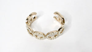 Chanel COCO Pearl 14K Gold Plated Cuff