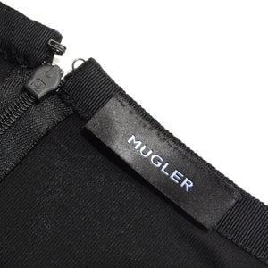Mugler Black Draped Skirt