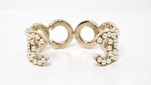 Chanel COCO Pearl 14K Gold Plated Cuff