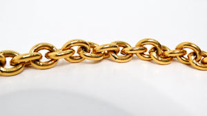 Chanel 1980s Yellow Gold-Tone CC Logo Triple Chain Belt