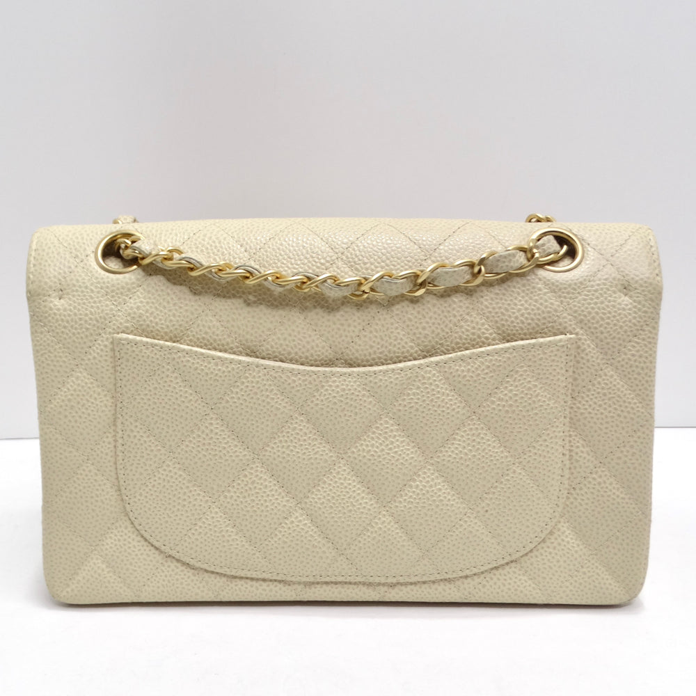 Chanel Caviar Quilted Small Double Flap White