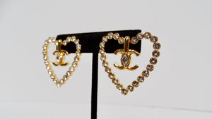 Chanel Cruise 2022/23 Crystal & Gold Plated CC Earrings