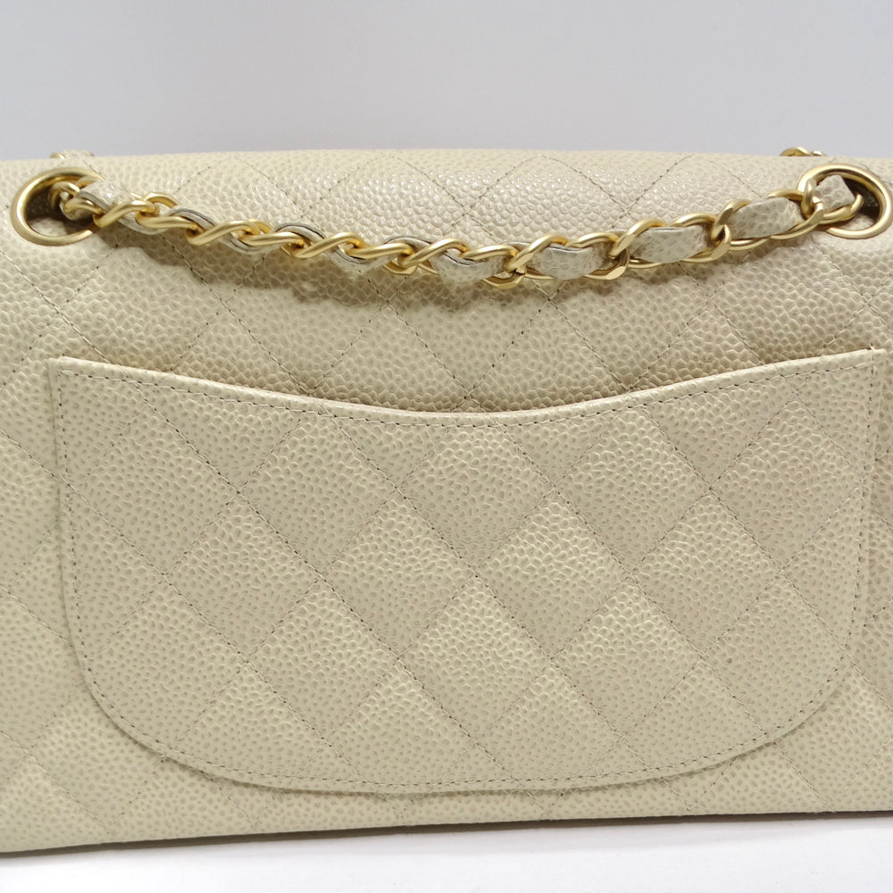 CHANEL Caviar Quilted Small Double Flap White 1241058