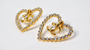 Chanel Cruise 2022/23 Crystal & Gold Plated CC Earrings