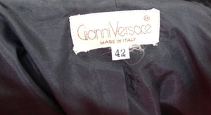 Gianni Versace 1980s Black Wool Cinched Jacket With Cape Detail Feature