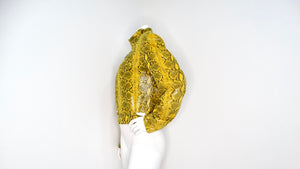 Y2K Yellow Python-Print Suede Biker Style Jacket