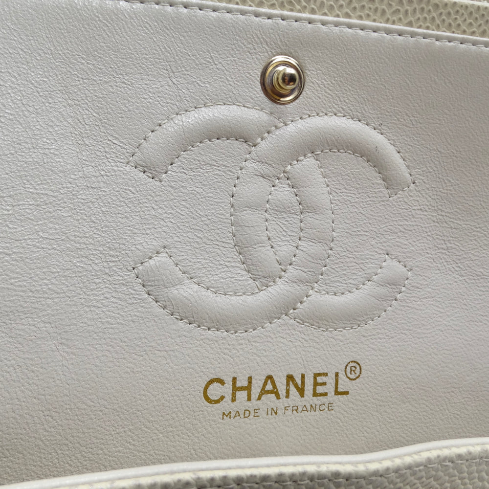 Chanel Caviar Quilted Small Double Flap White