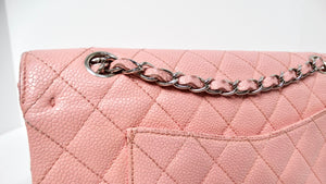 Chanel 2004 Small Pink Caviar Leather Classic Double-Flap Handbag