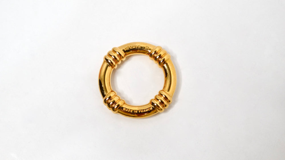 Hermes 18k Gold Plated Scarf Ring