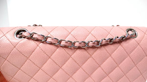 Chanel 2004 Small Pink Caviar Leather Classic Double-Flap Handbag