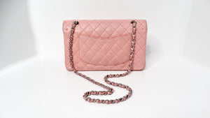 Chanel 2004 Small Pink Caviar Leather Classic Double-Flap Handbag