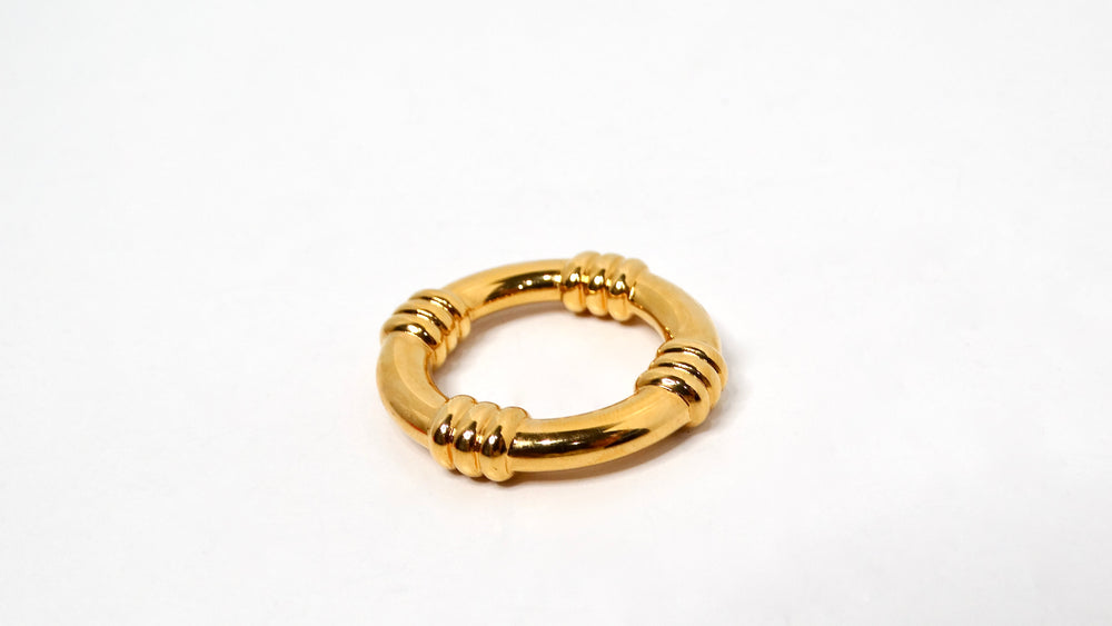 Hermes 18k Gold Plated Scarf Ring