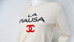 Chanel 2019 La Pausa Cream Cashmere Sweater