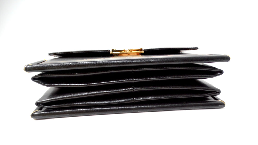 Misuri Custom Italian Black Leather Shoulder Bag