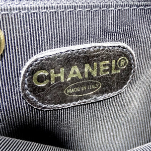 Chanel 1997 Black CC Leather Backpack