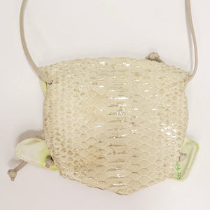 Carlos Falchi Vintage Crossbody Drawstring Mini Handbag