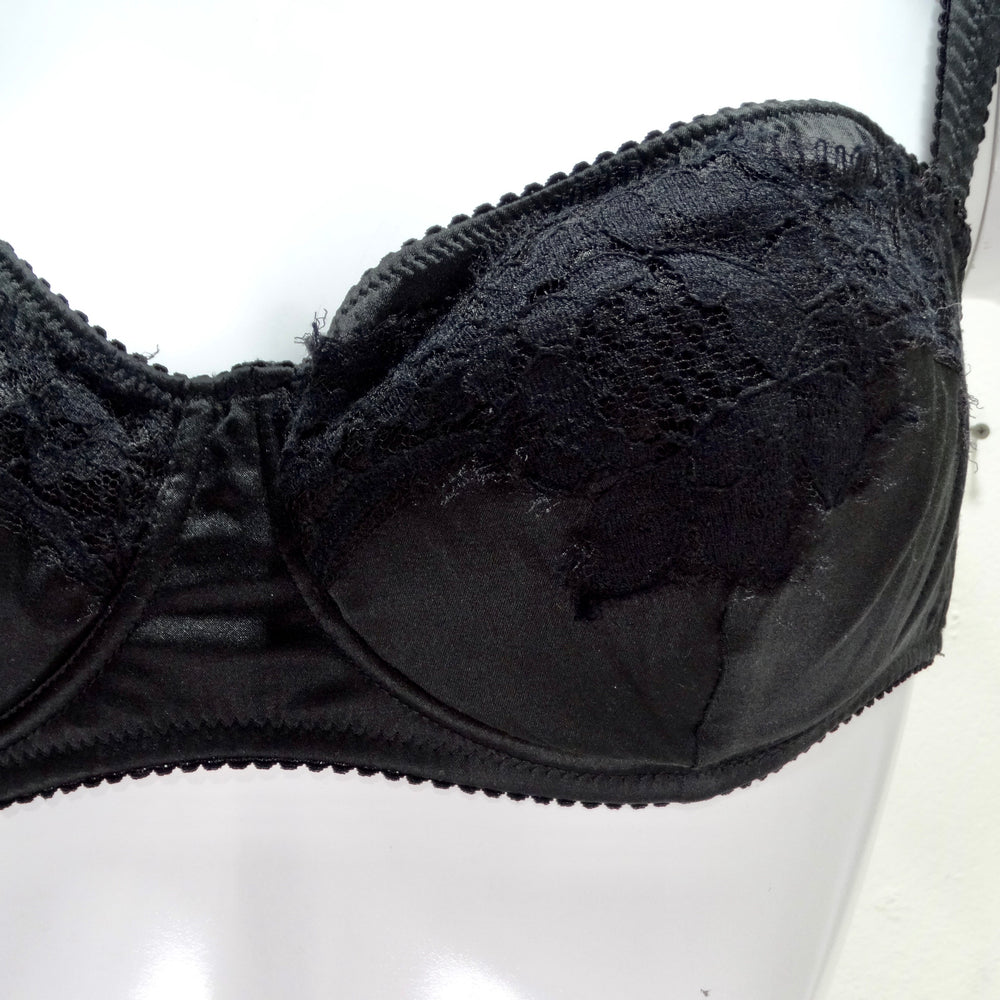 Dolce & Gabanna Black Lace Detail Balconette Bra