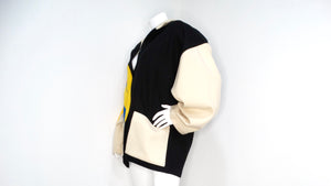 Jean Charles De Castelbajac 1980s Wool Abstract Face Jacket