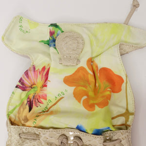 Carlos Falchi Vintage Crossbody Drawstring Mini Handbag