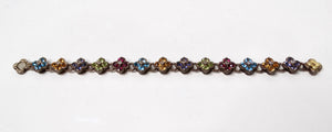 Barbara Bixby Sterling Silver & 18k Gold Gemstone Flower Bracelet