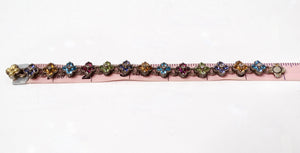 Barbara Bixby Sterling Silver & 18k Gold Gemstone Flower Bracelet