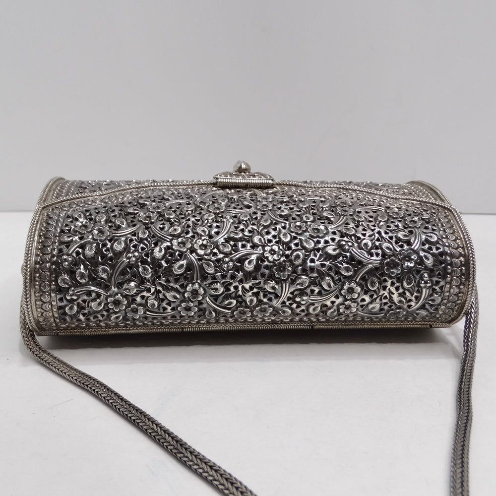 1970s Pure Silver Crossbody Handbag