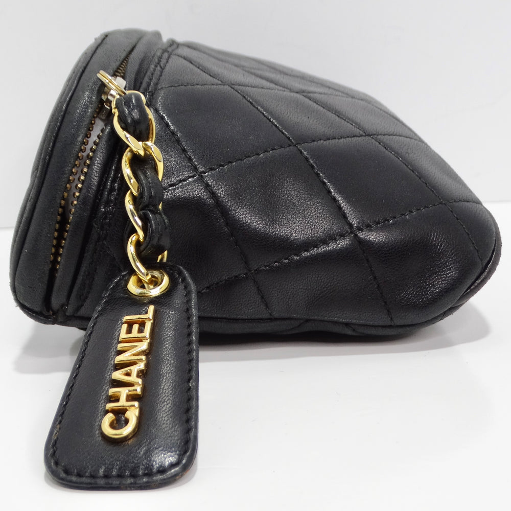 Chanel 1995 Black Caviar Leather Belt Bag