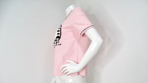 Chanel 2019 La Pausa Cruise Print Pink Terrycloth T-Shirt