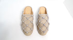 Valentino Garavani Resort Crystal Knot Caged Espadrille Mules