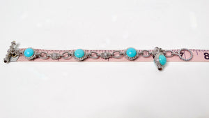 Judith Ripka Turquoise & Citrine Sterling Silver Toggle Bracelet