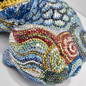 Judith Leiber 1990s Multicolor Crystal Embellished Foodog Clutch